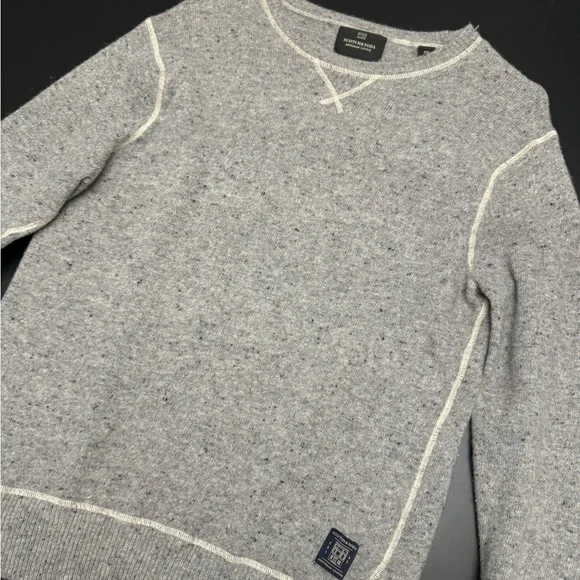 SCOTCH & SODA Crew Neck Pullover Jumper Men's XL Wool Blend Knitted Stretch